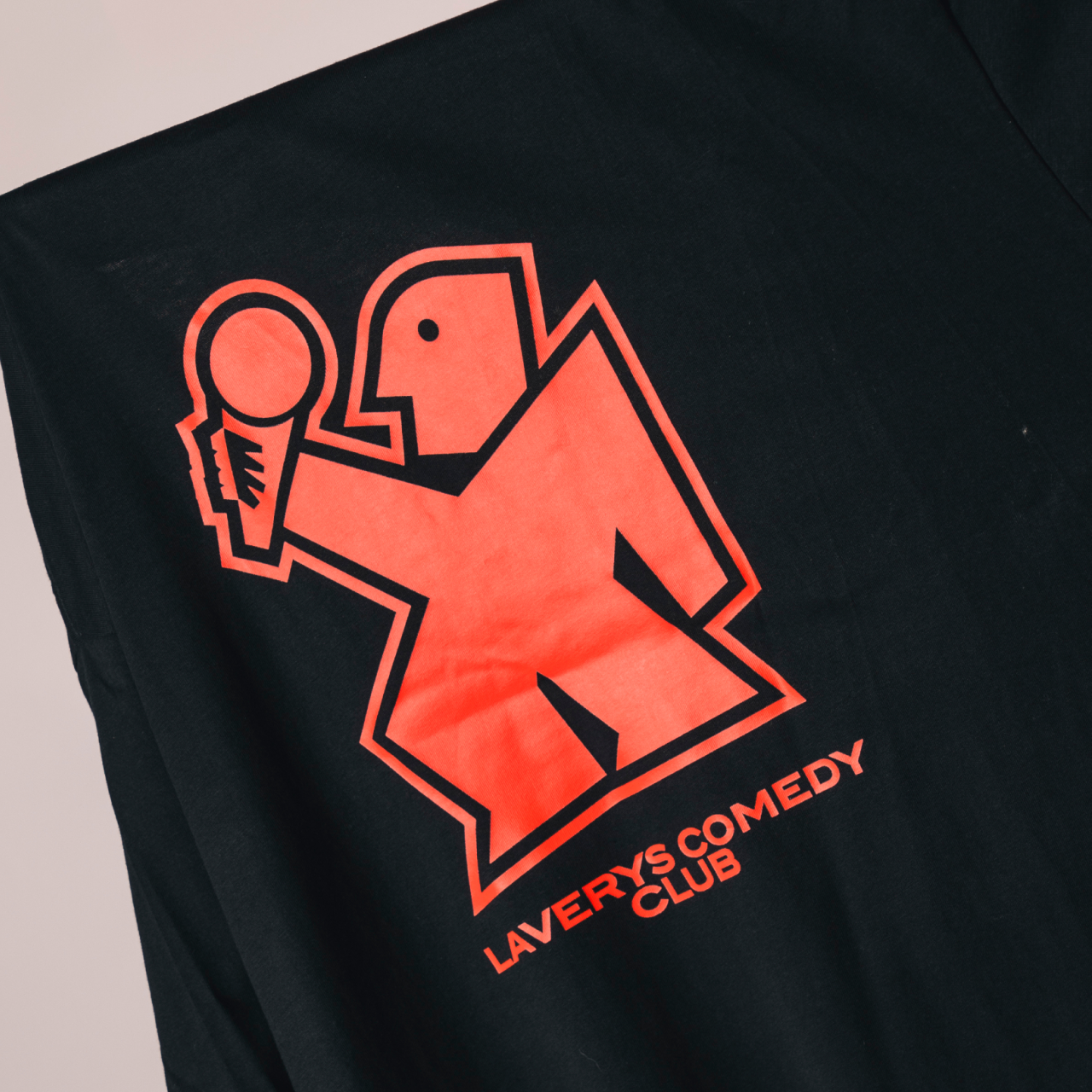 Laverys Comedy Club Laughing Man Black T-Shirt