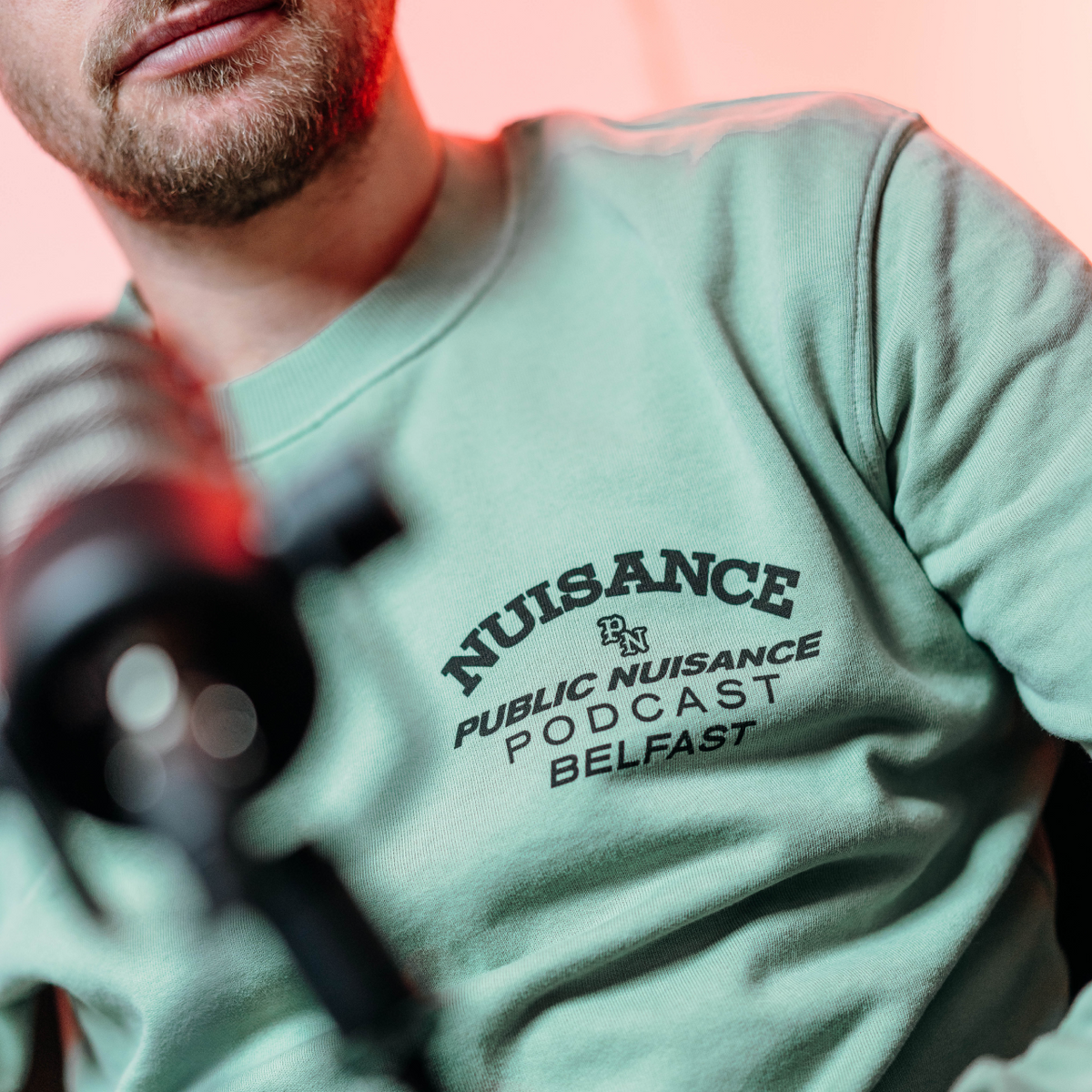 Public Nuisance Podcast Stone Washed Green Sweatshirt
