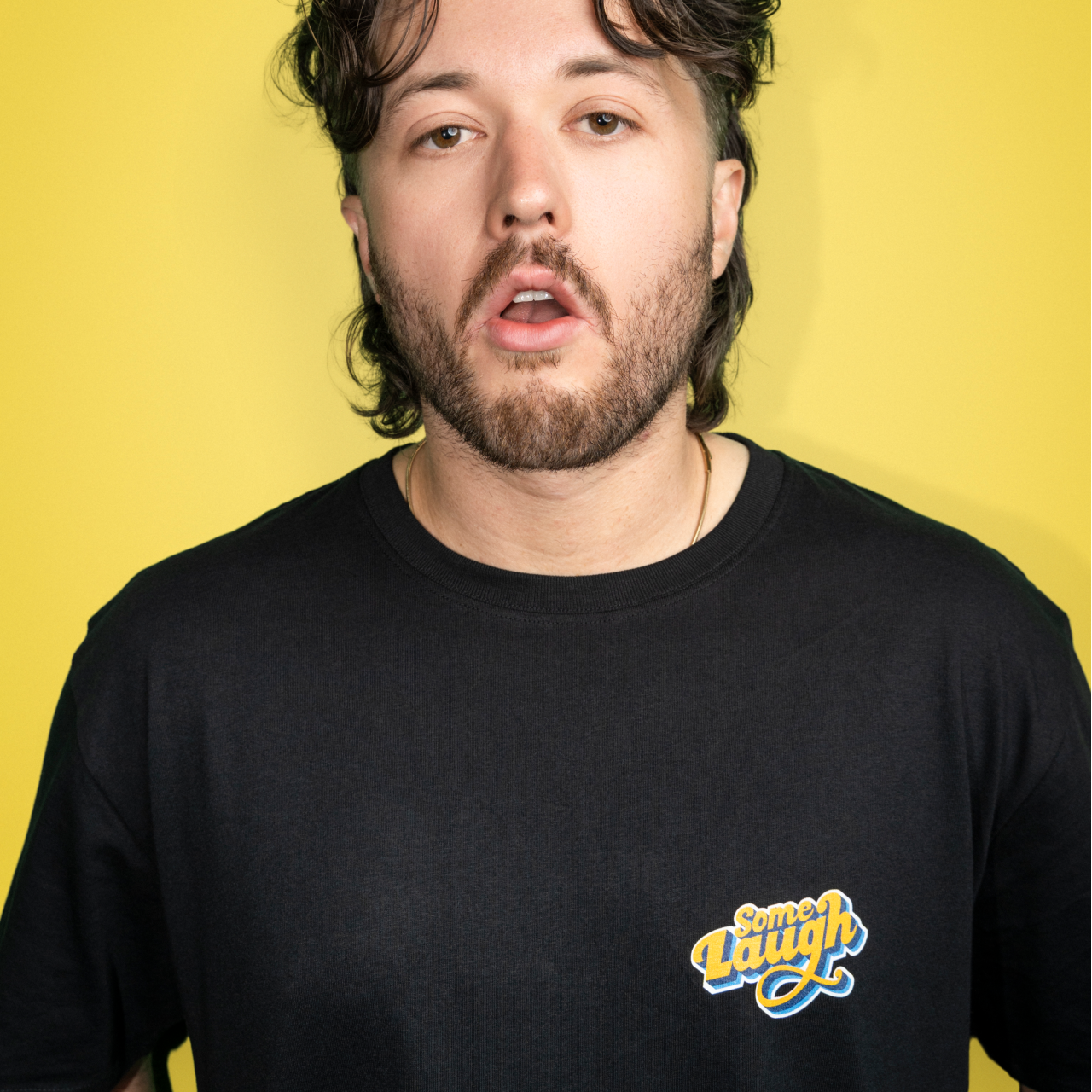 Some Laugh Podcast Black T-Shirt