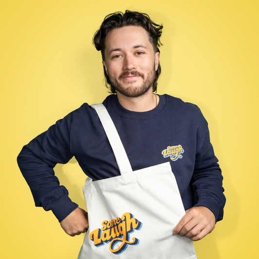 Some Laugh Podcast White Tote