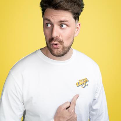 Some Laugh Podcast White Long Sleeve T-Shirt