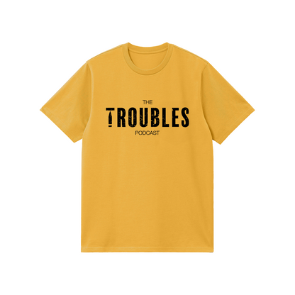 The Troubles Podcast Faded Mustard T-Shirt
