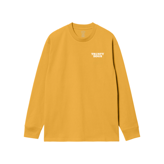 Trusty Hogs Faded Mustard Long Sleeve T-Shirt