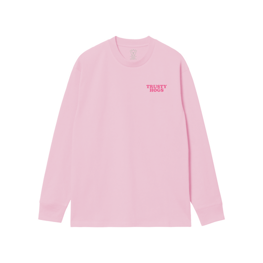 Trusty Hogs Faded Pink Long Sleeve T-Shirt