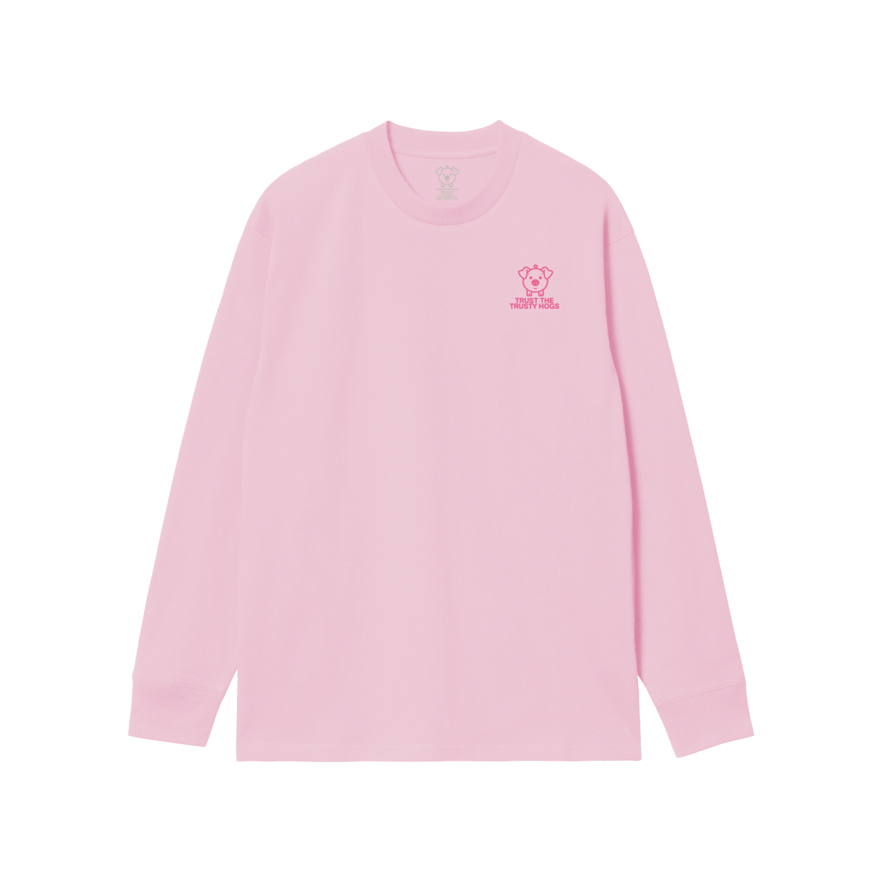 Trusty the Trusty Hogs Faded Pink Long Sleeve T-Shirt