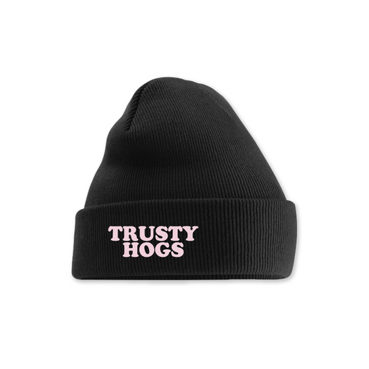 Trusty Hogs Cuffed Black Beanie