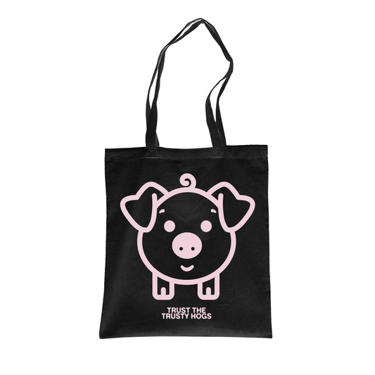 Trust the Trusty Hogs Black Tote Bag