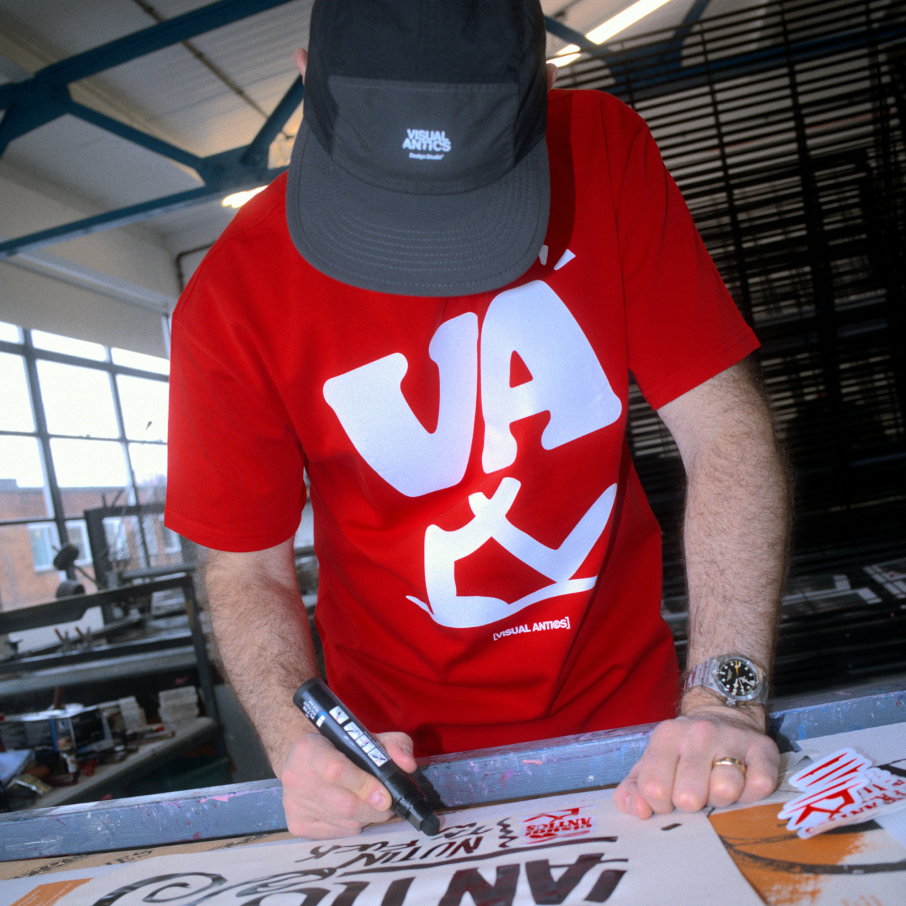 Walking Legs Red Heavy T-Shirt
