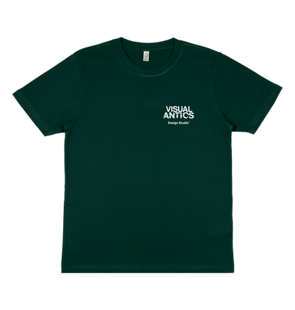 Bottle Green Printed T-shirt Front