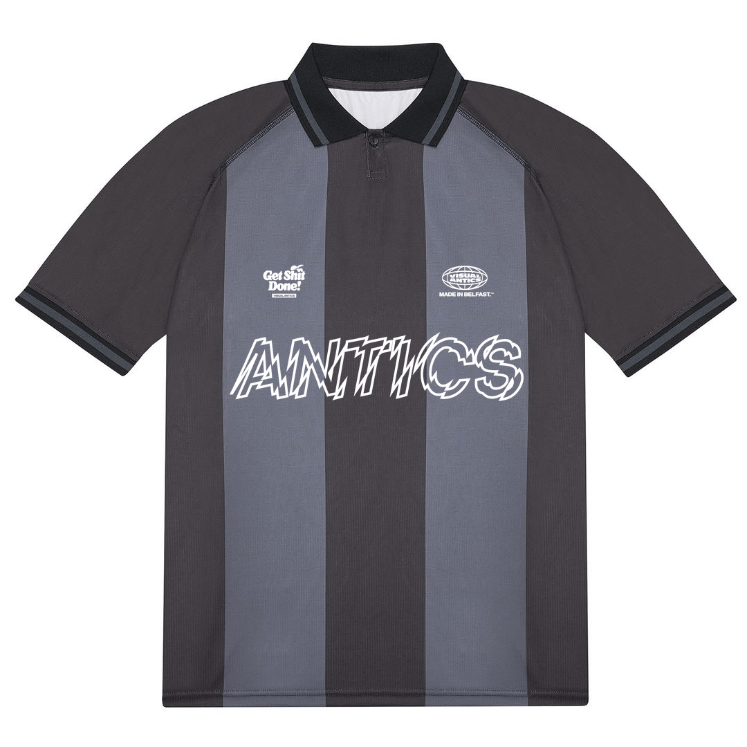 Black/Dark Grey Printed T-shirt Front