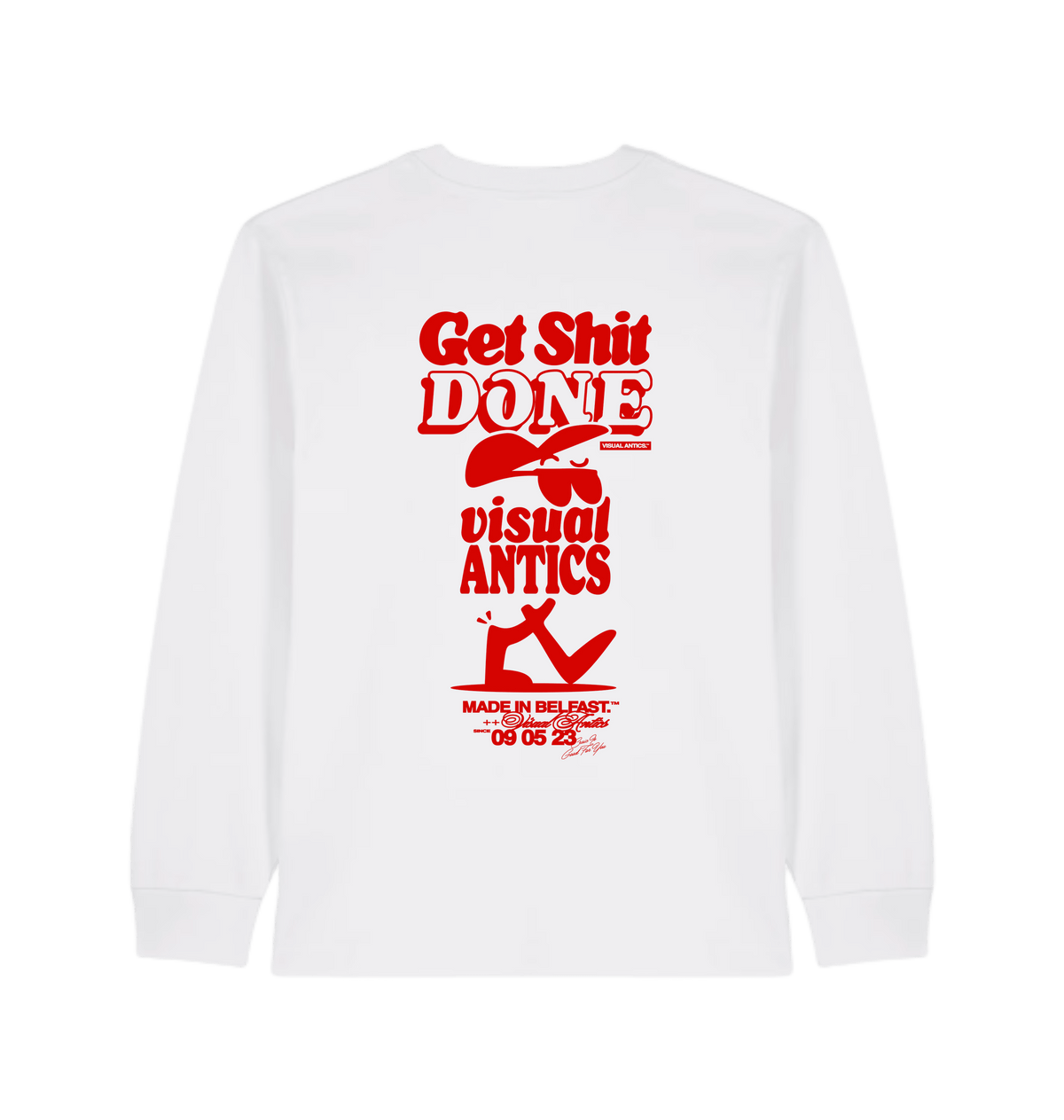 White Printed T-shirt Back