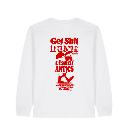 White Printed T-shirt Back