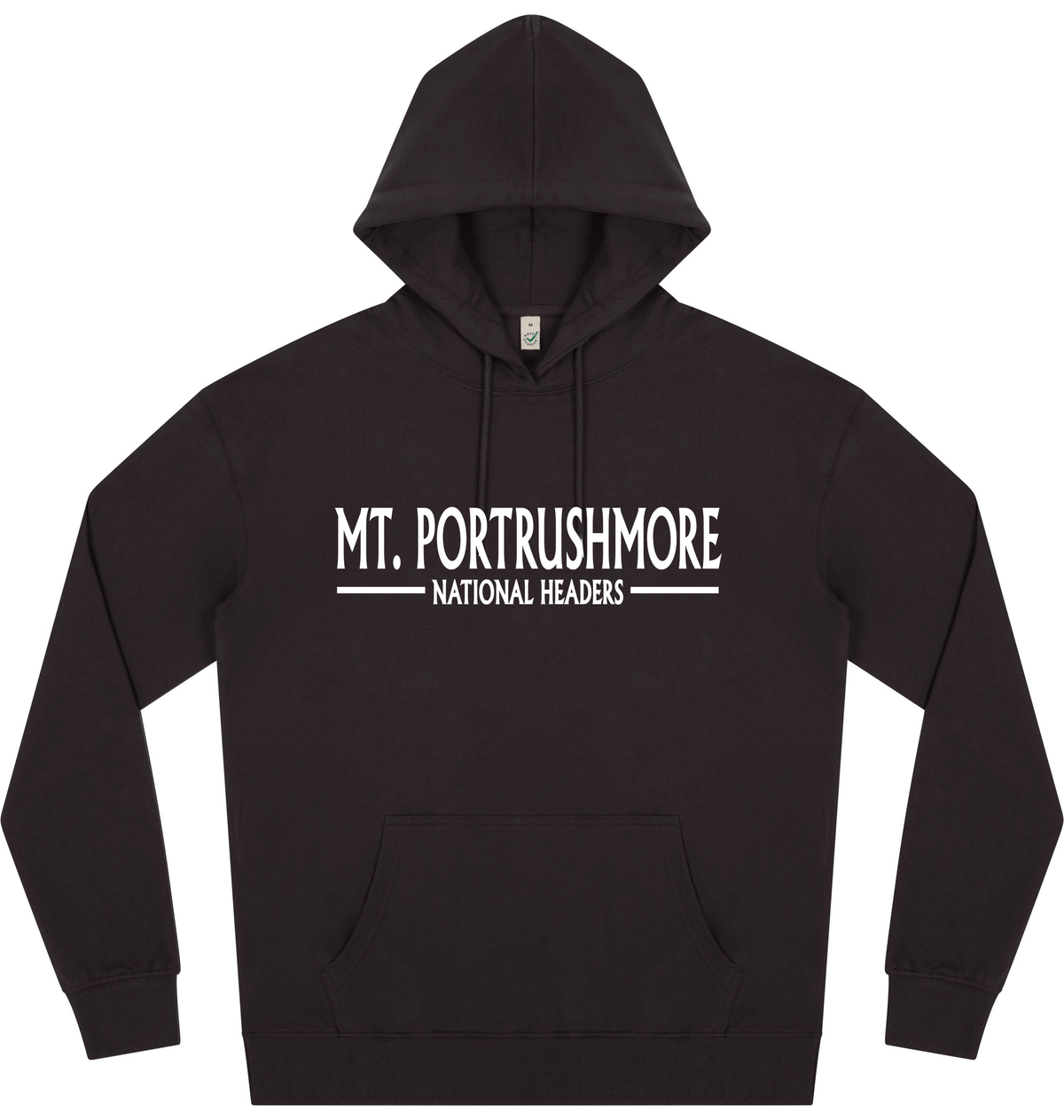 Faded Black Printed Hoody Front
