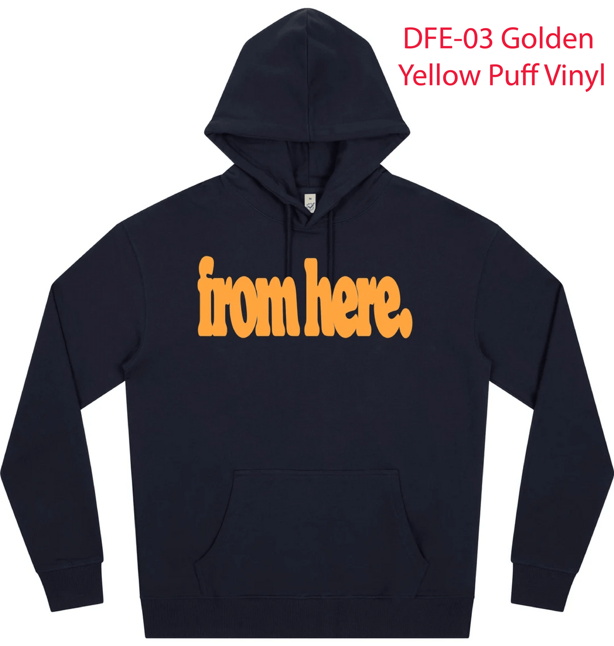 French Navy Printed Hoody Front