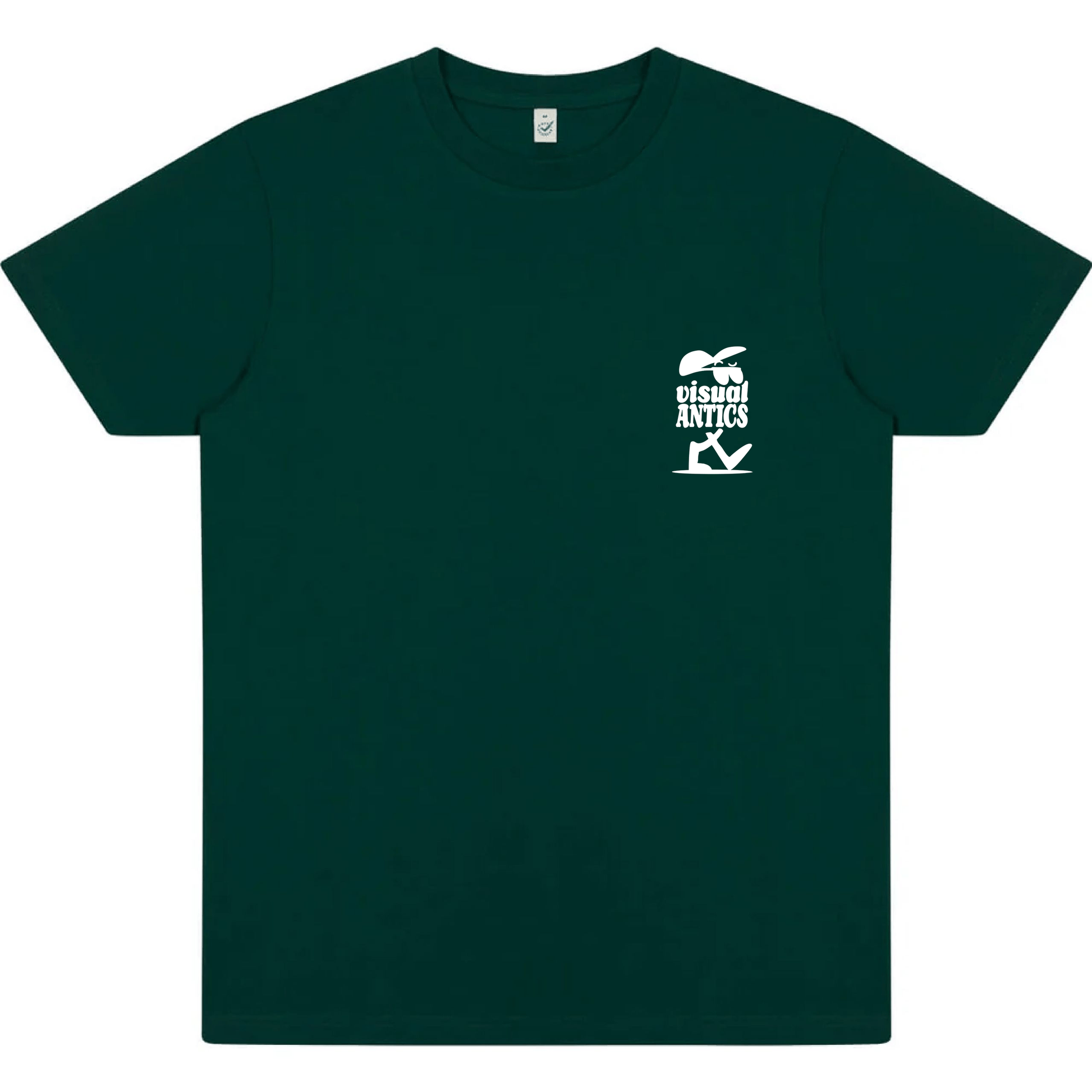 Bottle Green Printed T-shirt Front