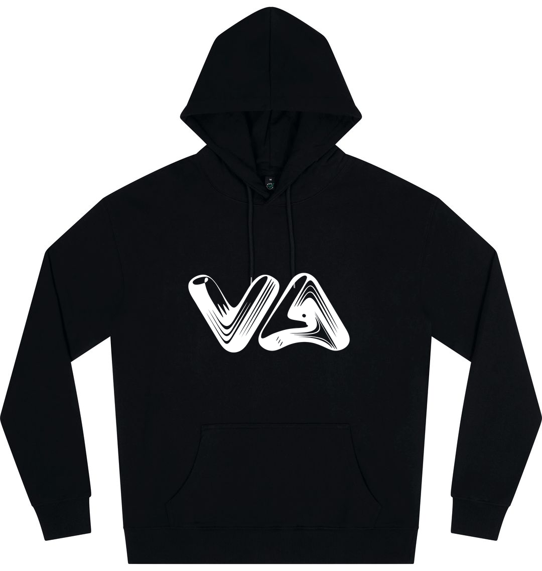 Black Printed Hoody Front