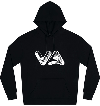 Black Printed Hoody Front