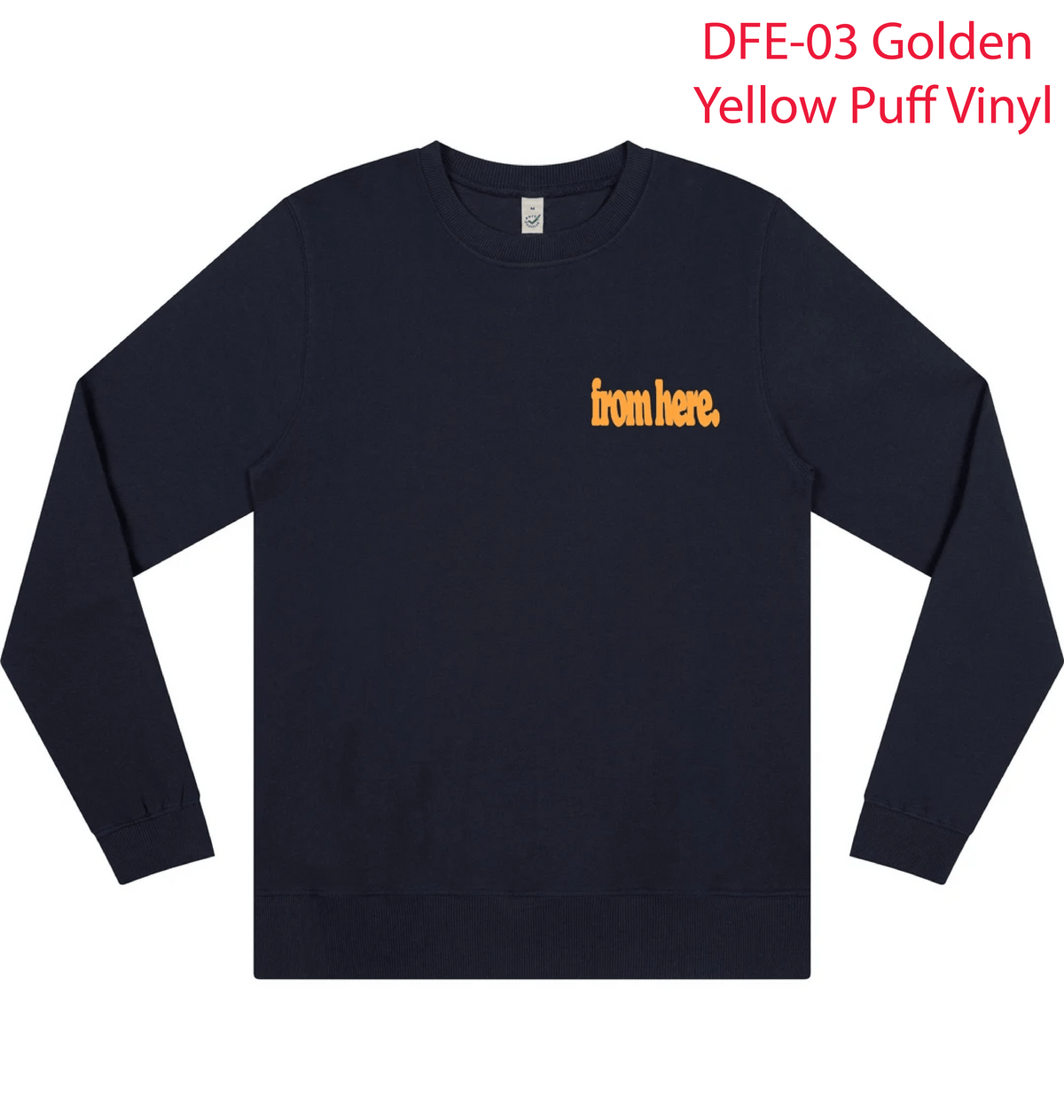 French Navy Printed Sweater Front