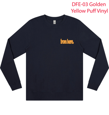 French Navy Printed Sweater Front
